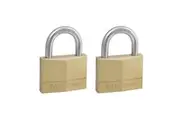 Master Lock Solid Brass Padlocks Double Lever (Multi Colour) (50mm 5-Pin - Keyed Alike x 2)