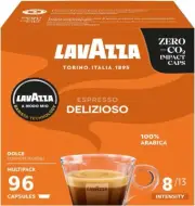 96 Lavazza A Modo Mio Delizioso Coffee Capsules Pods 8/13 Intensity Medium Roast