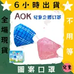 【AOK飛速 3D立體兒童醫用口罩】醫療口罩 醫用 立體口罩 兒童 台灣製造 3D 淺藍格 粉紅樹 S