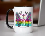 She Is Strong Coffee Cup, Proverbs Scriptures Coffee Mug, Religious Coffee Mug