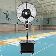 Heavy Duty Industrial Floor Fan Pedestal Fan, High Velocity Misting Fans, Outdoor Oscillating Fan 26/30 Inch,Spray Fan for Backyards, Patios and More, Super Strong Wind(Adjustable,750mm (30in))