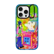 iPhone 16 Pro Impact Ring Stand Case MagSafe Compatible Bubble Ghost vs Bubble Girl by Albee Yau