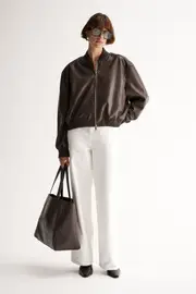 Mika Bomber Jacket Chocolate Size 12 | Elka Collective