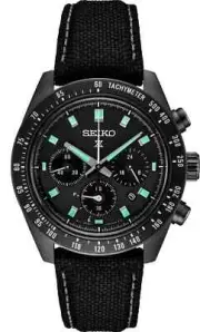 Seiko SpeedTimer Night Vision Solar Black Chronograph Men's Watch SSC923