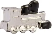 [HATPIN COMPANY] Silver Train Engine Hat Pin, Lapel Pin, Cap Badge Accessories for Men, Standard, Enamel, no gemstone
