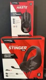 HyperX Cloud Stinger Core Headset & Pulsefire Haste Wired Optical Gaming Mouse