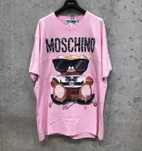 在飛比找Yahoo!奇摩拍賣優惠-Moschino 正面大墨鏡熊🐻 短袖上衣 6色