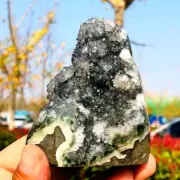 367g Natural Amethyst Geode Mineral Specimen Crystal Quartz Energy Decoration