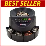 Multi-Functional Coin Counter with LED Display - Ideal for Home & Business