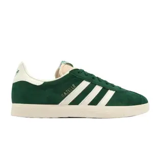 adidas 休閒鞋 Gazelle 男鞋 女鞋 深綠 奶油白 經典 復古 三線 金標 麂皮 愛迪達 GY7338