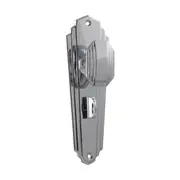 1090P Door Knob Elwood Art Deco Privacy Pair Chrome Plated H200xW63xP4