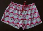 Peter Alexander Womens Pyjama PJ Shorts Pink Santa Xmas BNWT Size XL (Size 16)
