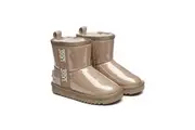 AUSTRALIAN SHEPHERD UGG Boots Kids Clear Waterproof Shearling Coated Classic Chestnut