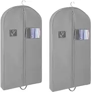 IUOUTG Suit Garment Bag For Travel and Storage, Waterproof Garment Bags With Handle, Hanging Clothes Closet Storage for Tuxedos Coats Jackets Shirts(2PCS)