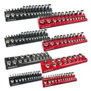EACELIY 8Pcs Magnetic Socket Organizer Set, 1/2", 1/4" and 3/8" SAE & Metric ...