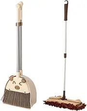 Yunhgft 3 Partial Set with Mop and Sweeping for Children, Cleaning Toys for The Development of Skills , Khaki