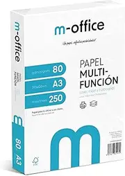 A3 Paper 80g Pack of 250 Sheets Multi-Function Paper for Inkjet and Laser Printers A3 Sheets 297 x 420 mm Ideal for Office and Home · m-Office (250 Sheets)