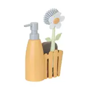 White Magic Florganic 3pc Sink Caddy Set + Dispenser - Orange