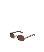 Première de Cartier sunglasses 53 Silver and brown real cloth binga wood