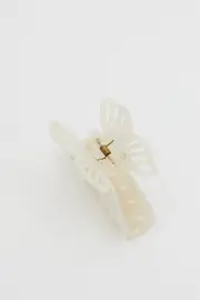 White Butterfly Hair Claw