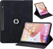 [TEDTIKJT] Case for Samsung Galaxy Tab S10 Plus/S9 Plus/S8 Plus/S7 Plus/S7 FE 12.4 Inch T970 X810 PU Leather 360° Rotatable Multi-Angle Stand Flip Cover Protective Case with Auto Sleep/Wake, Business