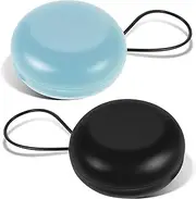 JJUNW 2pcs Earplug Cases, Ear Plug Carrying Cases, Mini Portable Earplug Case, Round Potable Ear Plug Holder with Lanyard Portable Mini Storage Case for Business Trip Storage Earbuds Trinkets Pills(2)