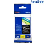 【含稅店】BROTHER兄弟 TZE-335 黑底白字 標籤帶 標準黏性護貝系列 (寬度12MM) 標籤貼紙 色帶