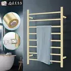 ACA Gold Round Aluminum Electric Heated Towel Rack Wall Ladder Warmer 8 Bars