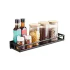 Stainless Steel Wall Rack Organizer for Spices Kitchen Storage Solution
