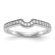 14k White Gold Diamond Wedding Band