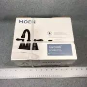 Moen WS84667BL Caldwell 2-Handle 4" Centerset Bathroom Faucet Matte Black New
