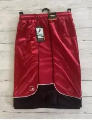 And1 Mens Core Basketball Shorts Red/Black 11” Inseam Drawstring Waist 3XL