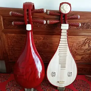 爆款精品 柳琴 民族樂器 紅木柳琴銅品柳琴 雙共鳴箱柳琴 紅木柳琴