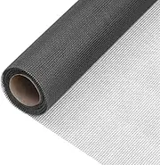 Mesh Screen Fiberglass 112x500 cm Black Window Door Insect Barrier Privacy