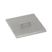 12 in. Stainless Steel Cover for Square Drop-In Fire Pit Pan