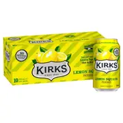Kirks Lemon Soft Drink 375m 10 Pack x 1