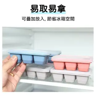 【DaoDi】按壓式密封製冰盒2入組(六格製冰盒/附蓋製冰模具 冰塊盒副食品盒)