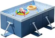 Foldable Swimming Pool, Non-Inflatable Hard Shell Kiddie Pool for Kids, Adults, and Pets, Portable Summer Water Play Tub for Outdoor Fun, Plash Resistant Backya