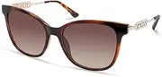 [GUESS] Women's GUA00009 Square Sunglasses, dark havana, 56mm