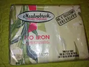 Vintage Meadowbrook Luxury PERCALE Twin Flat Sheet Flower Floral 50/50 NEW MIP