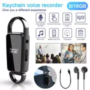 Mini Audio Sound Recorder Voice Activated Recording Device Keychain MP3 Player
