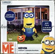 *NEW*RARE*8' ft Inflatable Minion-Despicable Me-Airblown Halloween-Kevin-Minions