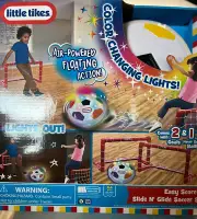 Little Tikes Color Changing Lights Goals Light Up Hover Soccer Ball Slide Glide
