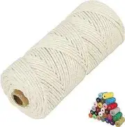 45 Color Options Macrame Cord 3mm*109Yards Natural White