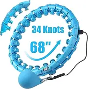 29 Knots Hula Circle Fit Hoop Extra Large, Infinity Weighted Hoola Ring Fitness Hoops Plus Size, Smart Waist Exercise Hoop for Adults Weight Loss