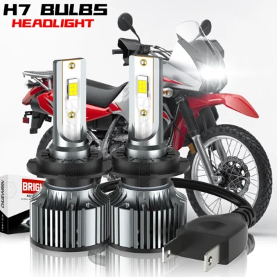 For 2003-2015 HONDA CBR600RR - White H7 LED Headlight Bulbs Low/High BEAM 6000K