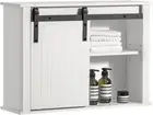 Bathroom Wall Cabinet Storage Cupboard Laundry Cupboard MDF Glossy White Modern