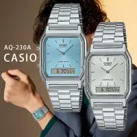 在飛比找momo購物網優惠-【CASIO 卡西歐】AQ-230A 中性古典 兩地時間 自