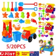 Kids Sandpit Toys Outdoor Beach Sand Pit Table Chair Play Set Children AU XW