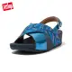 【FitFlop】LULU CRYSTAL FEATHER BACK-STRAP SANDALS 閃耀多色水鑽後帶涼鞋-女(海藍色)